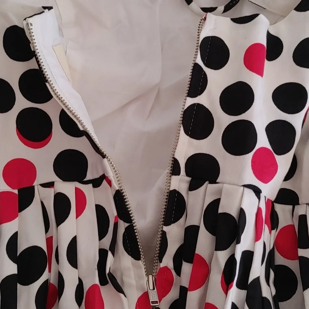 Tatyana Ping Pong Dot Halter Dress Size S (1025) - Picture 3 of 10